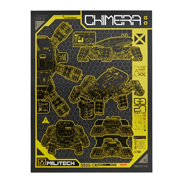 サイバーパンク2077 CHIMERA SCHEMATIC LITHOGRAPH Chimera Schematic Lithograph - Cyberpunk 2077 - TheMysteryShack