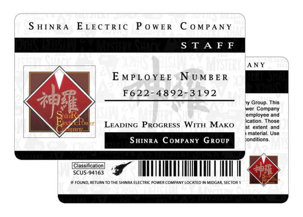 Shinra Employee ID - Final Fantasy 7 - TheMysteryShack
