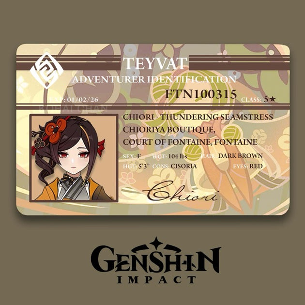 Genshin Impact Adventurer Card