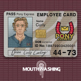 Mouthwashing Pony Express Employee Card