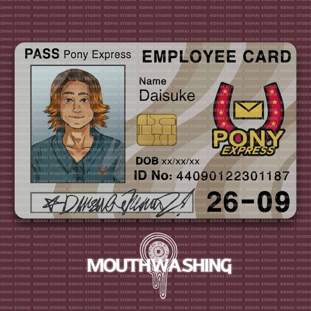 Mouthwashing Pony Express Employee Card