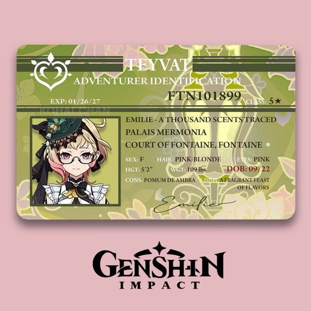 Genshin Impact Adventurer Card