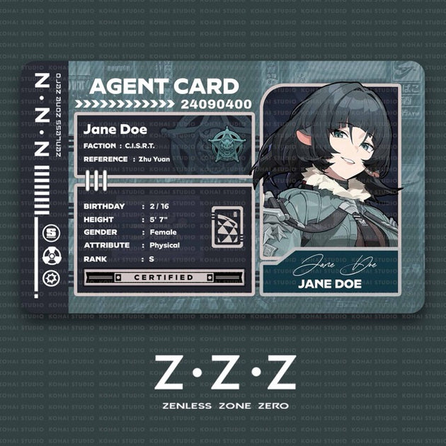 Zenless Zone Zero Agent Card