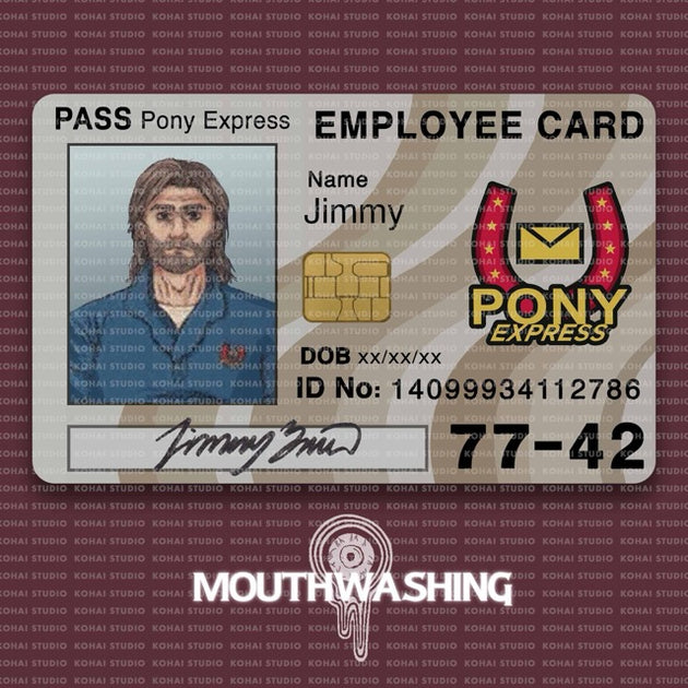 Mouthwashing Pony Express Employee Card