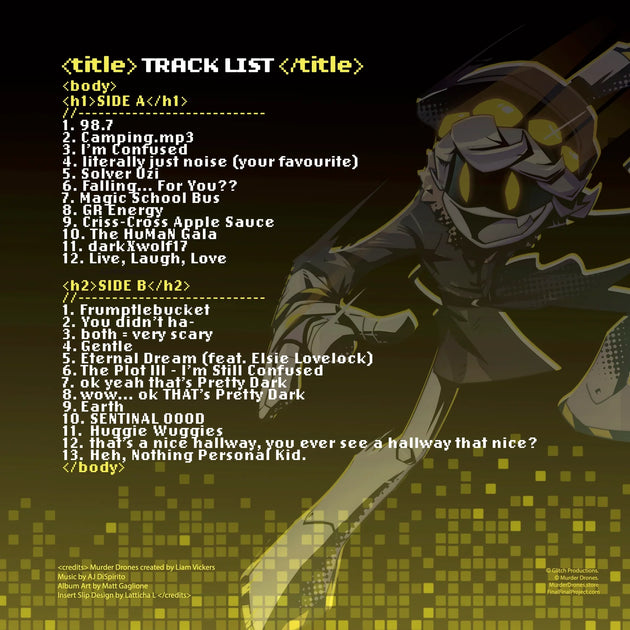 Murder Drones Vinyl Soundtracks