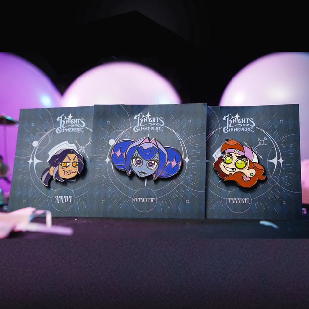 Knights of Guinevere Face Enamel Pins