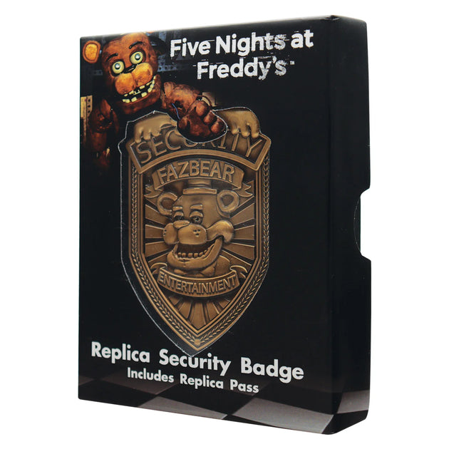 Replica Security Badge - Antique Gold - Five Nights at Freddy's Replica Security Badge - Antique Gold - Five Nights at Freddy's