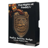 Five Nights at Freddy's Replica Security Badge - Antique Gold