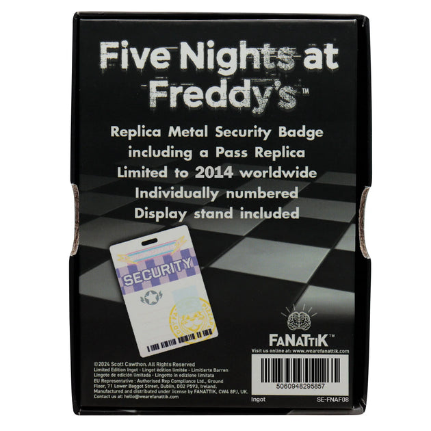 Five Nights at Freddy's Replica Security Badge - Antique Gold