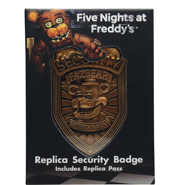 Five Nights at Freddy's Replica Security Badge - Antique Gold