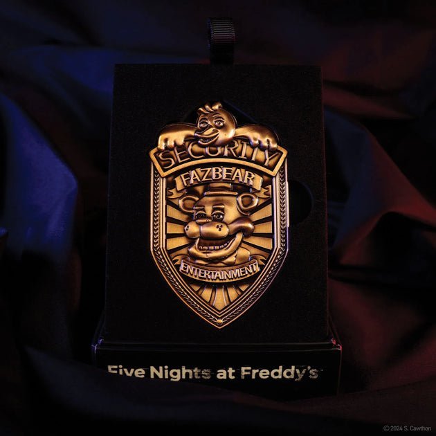 Five Nights at Freddy's Replica Security Badge - Antique Gold