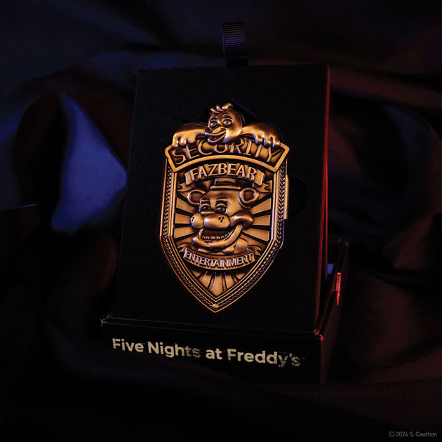 Five Nights at Freddy's Replica Security Badge - Antique Gold