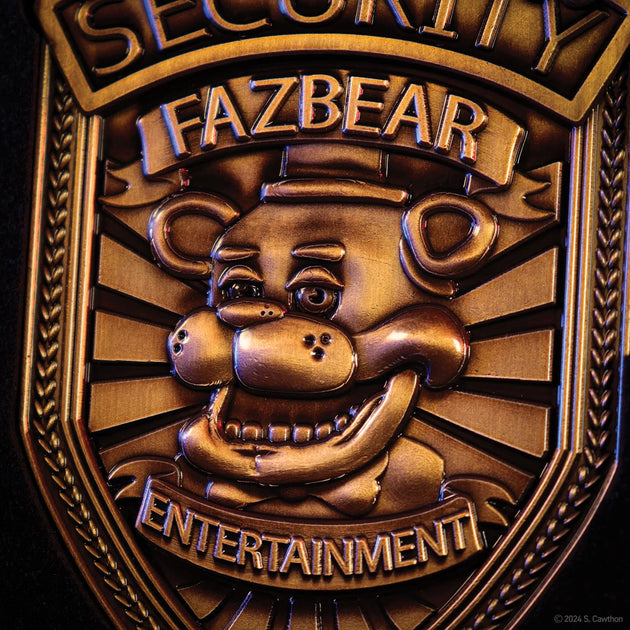 Replica Security Badge - Antique Gold - Five Nights at Freddy's Replica Security Badge - Antique Gold - Five Nights at Freddy's