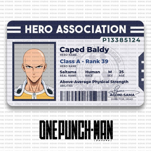 One-Punch Man Hero License