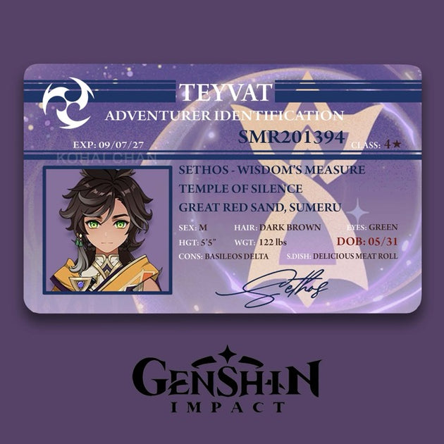Genshin Impact Adventurer Card