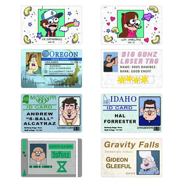 Gravity Falls ID Cards