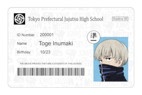 Jujutsu Kaisen Student ID Cards
