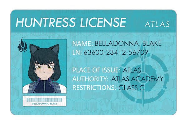 RWBY Huntress Licenses