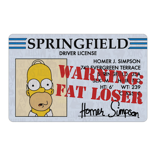 The Simpsons Driver Licenses