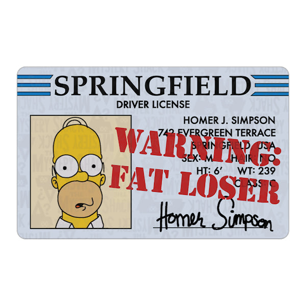 The Simpsons Driver Licenses