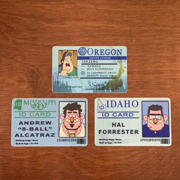 ID Cards - Gravity Falls - TheMysteryShack