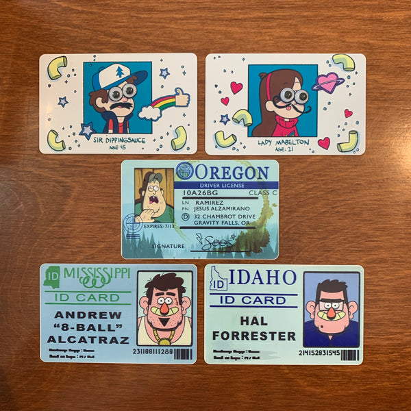 ID Cards - Gravity Falls - TheMysteryShack