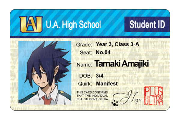 Other - UA Student IDs - My Hero Academia - TheMysteryShack