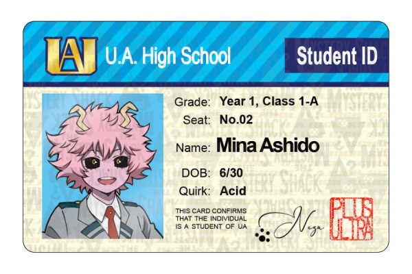 UA Student IDs - Class 1-A