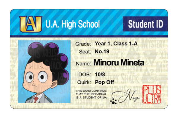 UA Student IDs - Class 1-A