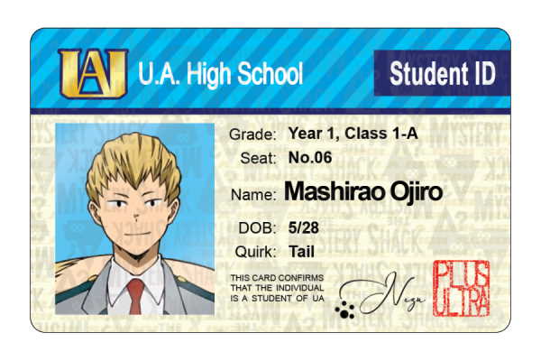 UA Student IDs - Class 1-A