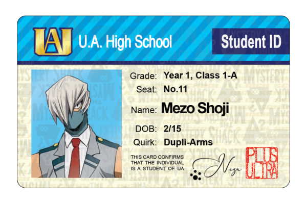 UA Student IDs - Class 1-A