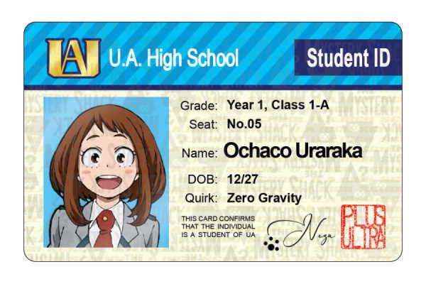 UA Student IDs - Class 1-A