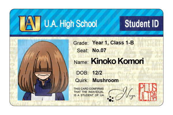 UA Student IDs - Class 1-B